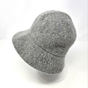 VINTAGE J. CREW GREY WOOL BLEND BUCKET HAT CAP WOMEN OS WINTER COZY PREPPY